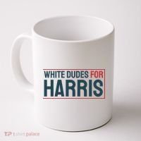 White Dudes For Harris 2024 Coffee Mug thumb 0