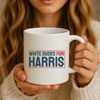White Dudes For Harris 2024 Coffee Mug thumb 3