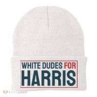 White Dudes For Harris 2024 Beanie thumb 0