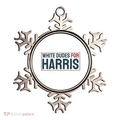 White Dudes For Harris 2024 Ornament