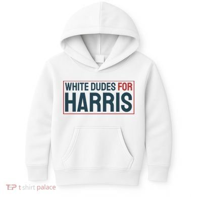 White Dudes For Harris 2024 Kids Hoodie