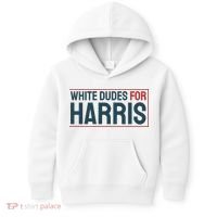 White Dudes For Harris 2024 Kids Hoodie thumb 0