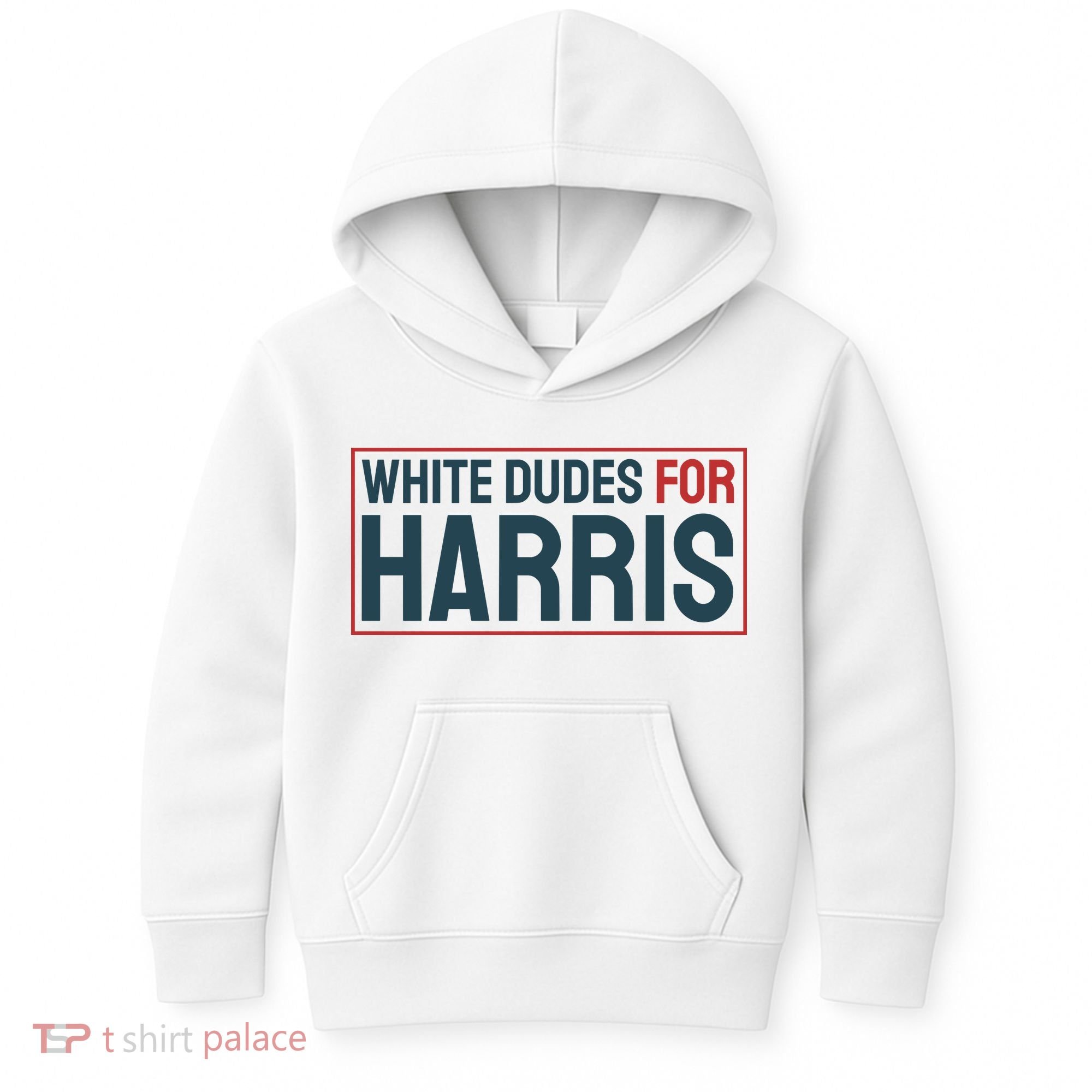 White Dudes For Harris 2024 Kids Hoodie