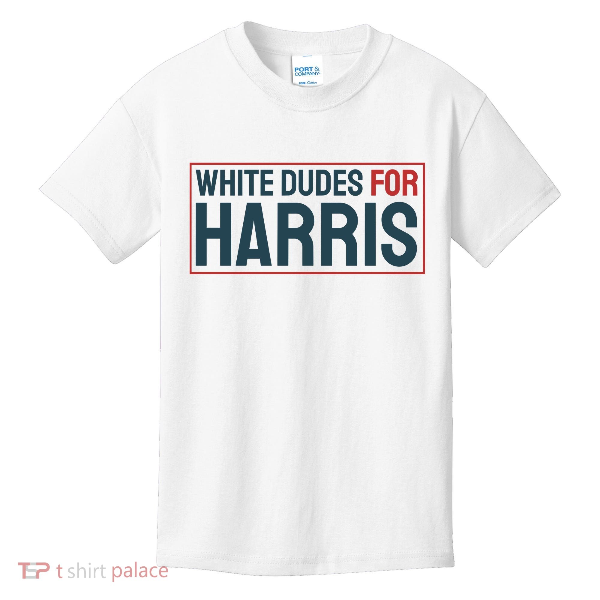 White Dudes For Harris 2024 Kids T-Shirt