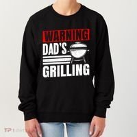 Warning DadS Grilling FatherS Day Graphic Women's Sweatshirt thumb 0
