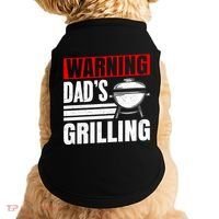Warning DadS Grilling FatherS Day Graphic Doggie Tank thumb 0
