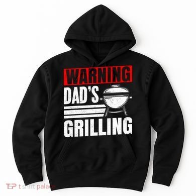 Warning DadS Grilling FatherS Day Graphic Hoodie