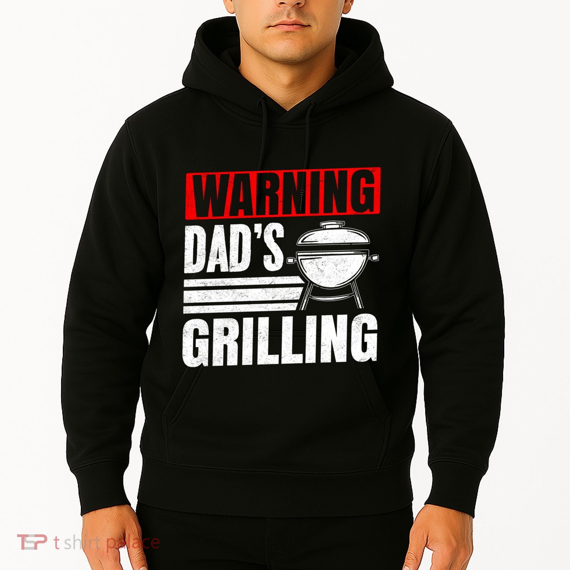 Warning DadS Grilling FatherS Day Graphic Hoodie