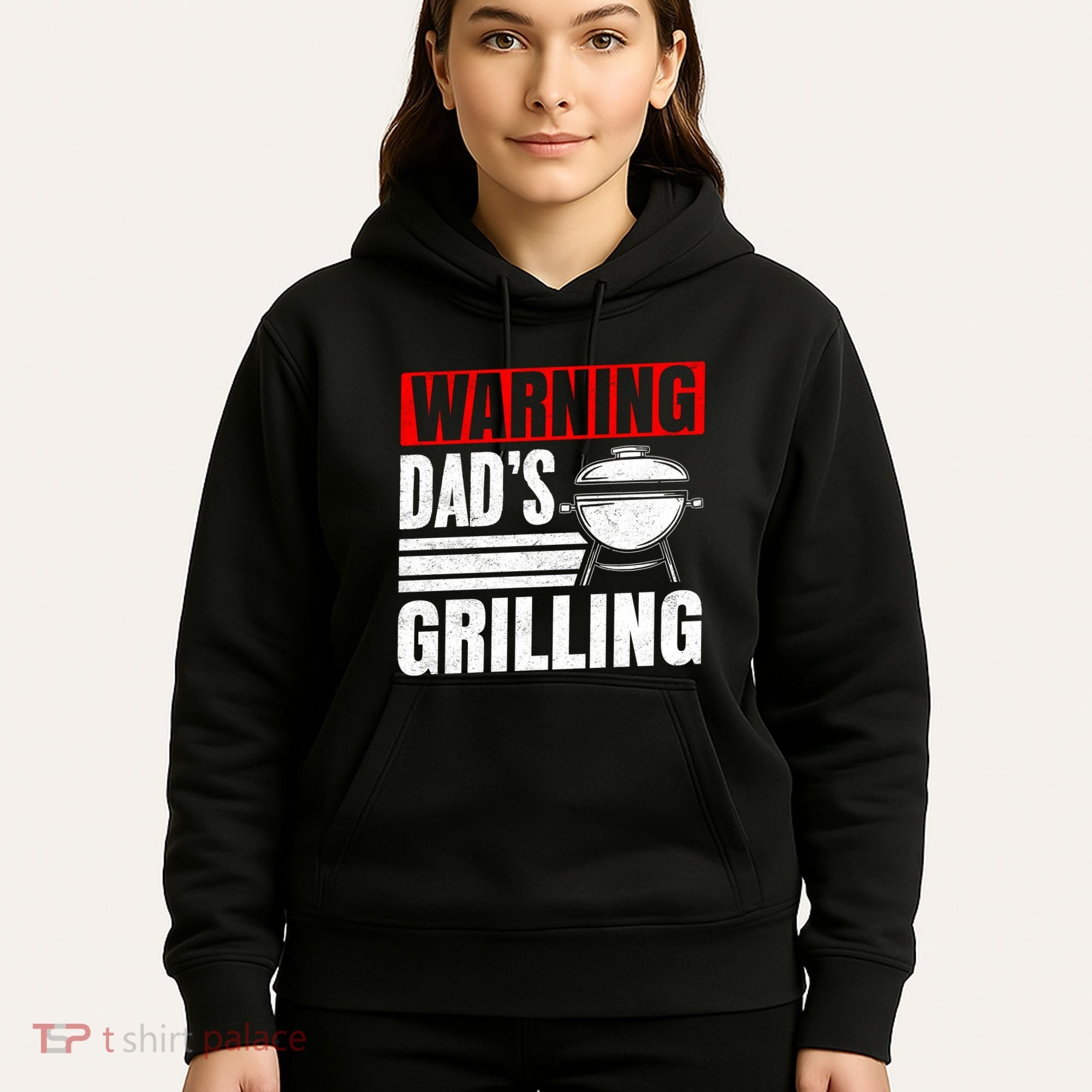Warning DadS Grilling FatherS Day Graphic Hoodie