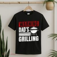 Warning DadS Grilling FatherS Day Graphic T-Shirt thumb 2