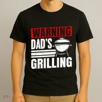 Warning DadS Grilling FatherS Day Graphic T-Shirt thumb 3