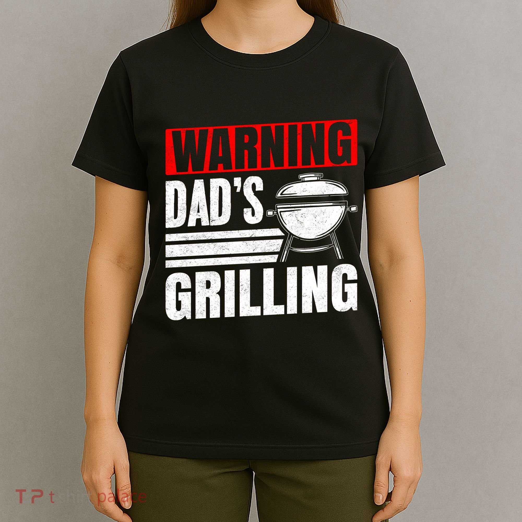 Warning DadS Grilling FatherS Day Graphic T-Shirt
