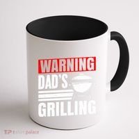 Warning DadS Grilling FatherS Day Graphic Coffee Mug thumb 1