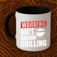 Warning DadS Grilling FatherS Day Graphic Coffee Mug thumb 2
