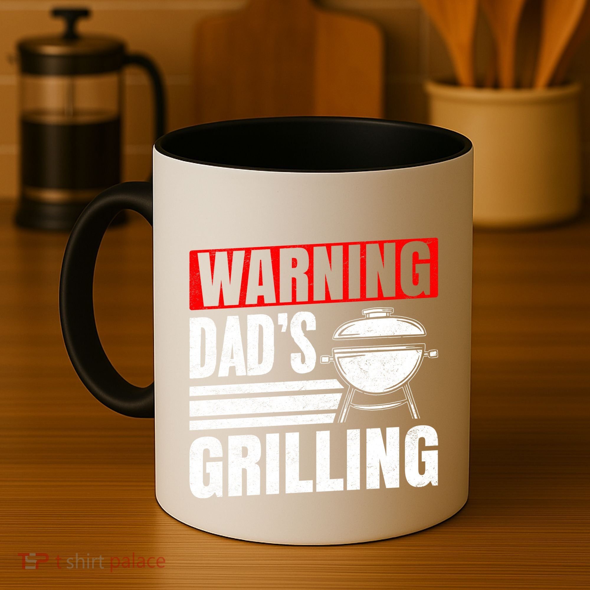 Warning DadS Grilling FatherS Day Graphic Coffee Mug