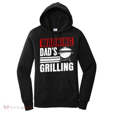 Warning DadS Grilling FatherS Day Graphic Women's Hoodie