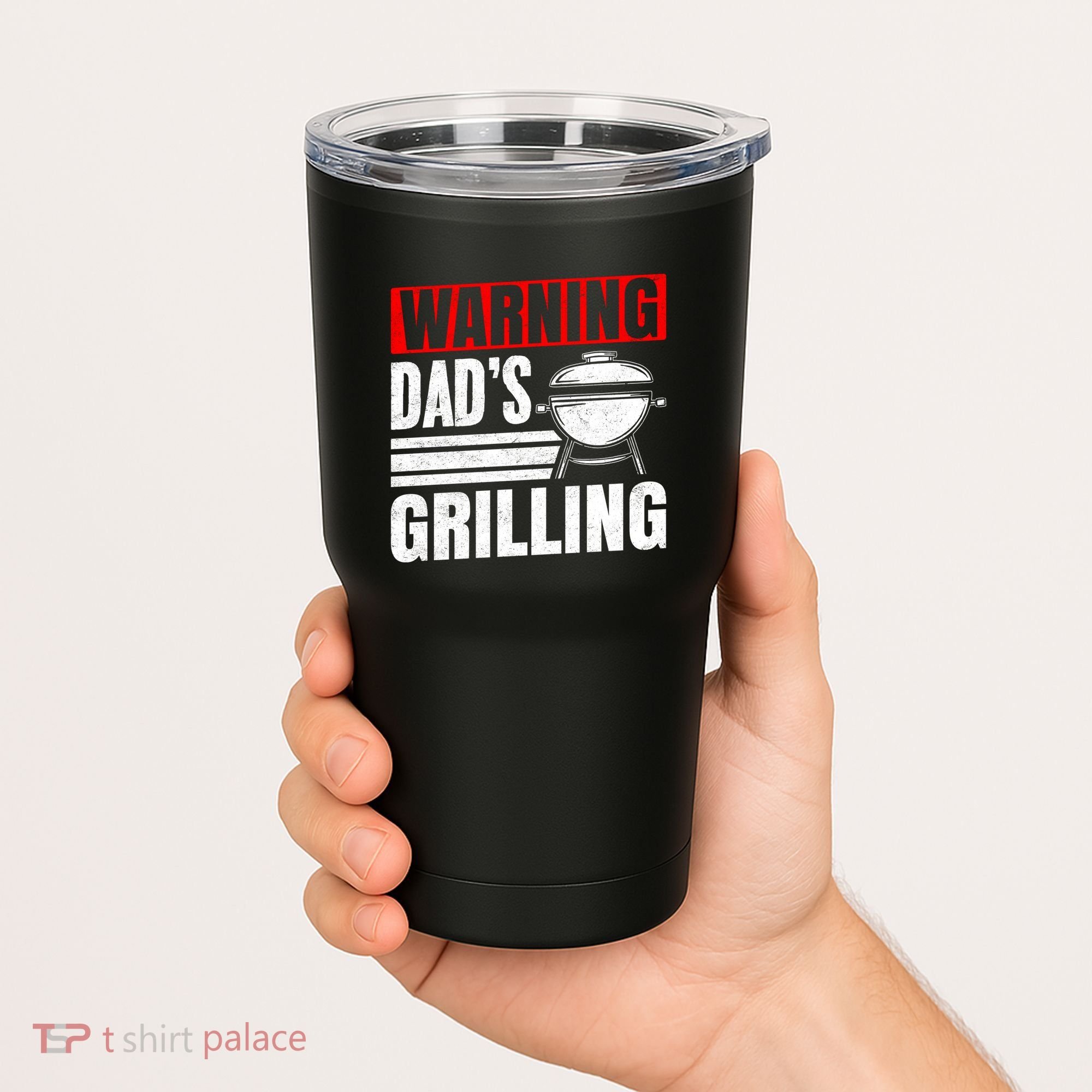 Warning DadS Grilling FatherS Day Graphic Tumbler