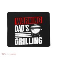Warning DadS Grilling FatherS Day Graphic Mousepad thumb 0