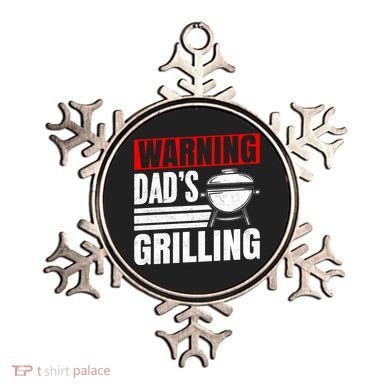 Warning DadS Grilling FatherS Day Graphic Ornament