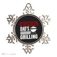 Warning DadS Grilling FatherS Day Graphic Ornament thumb 0
