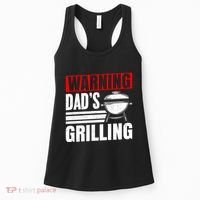 Warning DadS Grilling FatherS Day Graphic Women's Tank Top thumb 0