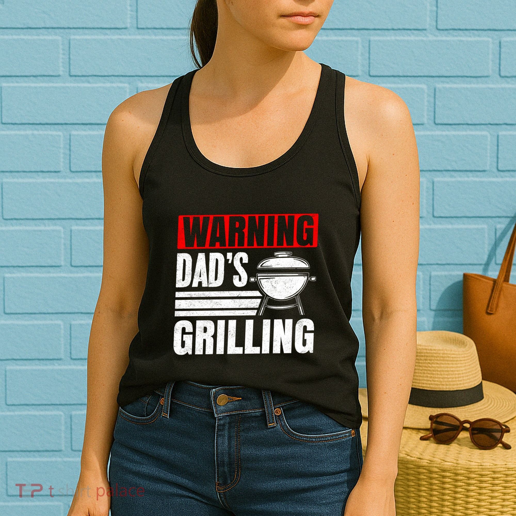 Warning DadS Grilling FatherS Day Graphic Women's Tank Top
