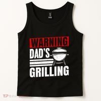 Warning DadS Grilling FatherS Day Graphic Tank Top thumb 2