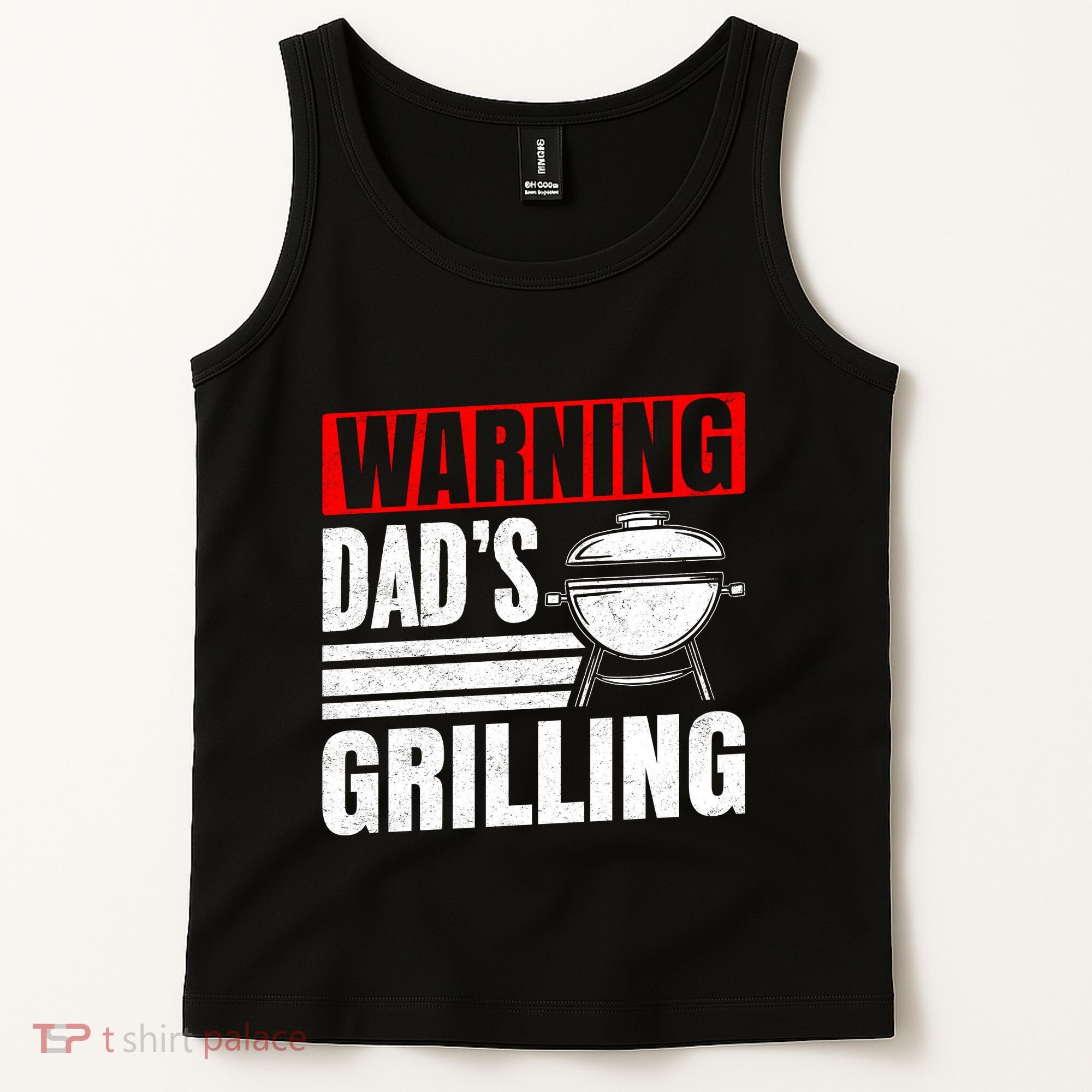 Warning DadS Grilling FatherS Day Graphic Tank Top