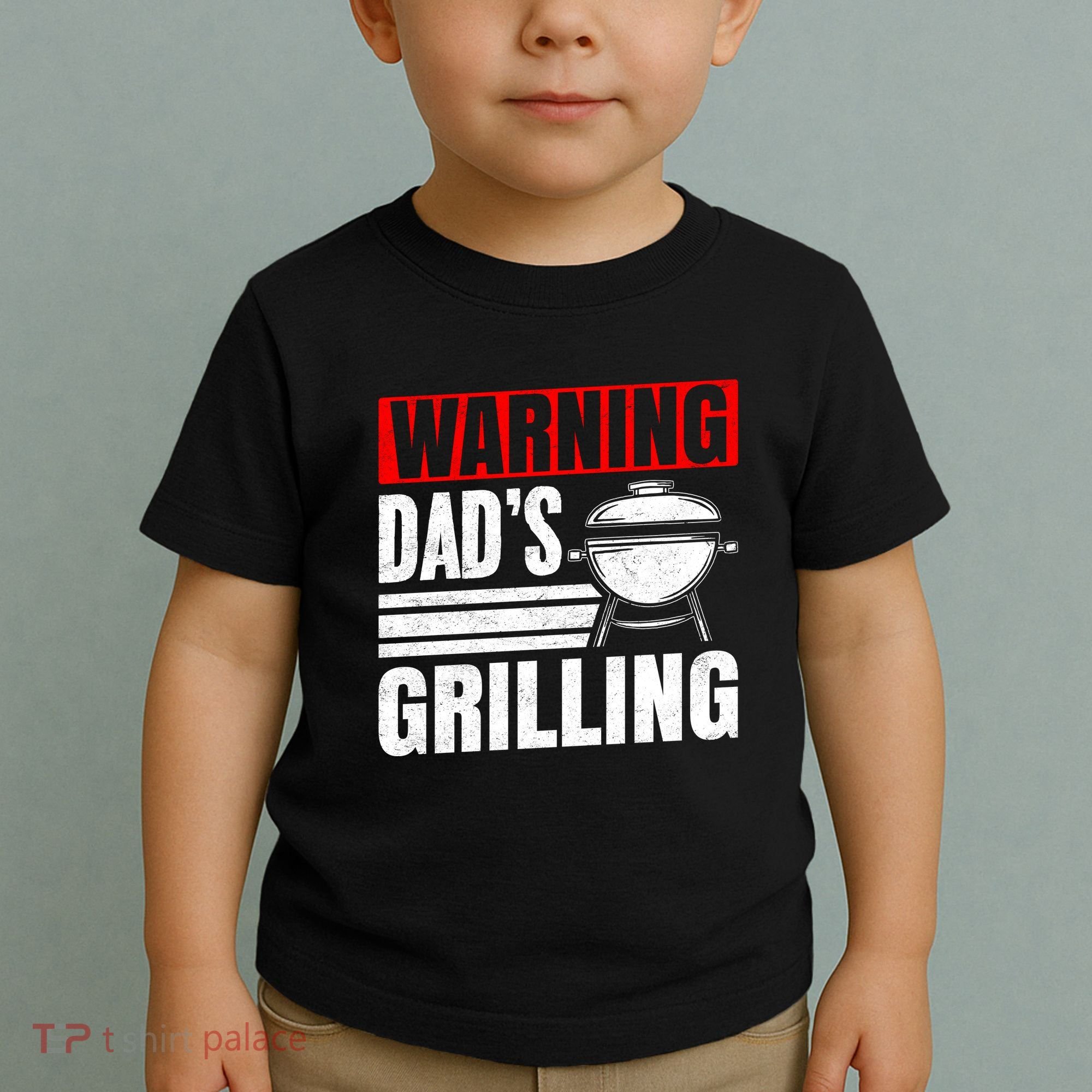 Warning DadS Grilling FatherS Day Graphic Toddler T-Shirt