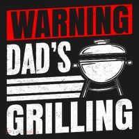 Warning DadS Grilling FatherS Day Graphic Toddler T-Shirt thumb 4