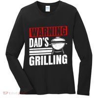 Warning DadS Grilling FatherS Day Graphic Women's Long Sleeve Shirt thumb 0