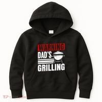 Warning DadS Grilling FatherS Day Graphic Kids Hoodie thumb 0