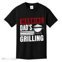 Warning DadS Grilling FatherS Day Graphic Kids T-Shirt thumb 0
