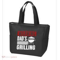 Warning DadS Grilling FatherS Day Graphic Tote Bag thumb 3