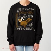 Wine Dachshund Great Gift Women's Sweatshirt thumb 0