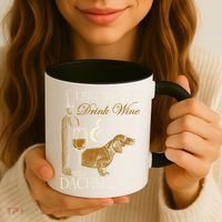 Wine Dachshund Great Gift Coffee Mug thumb 3