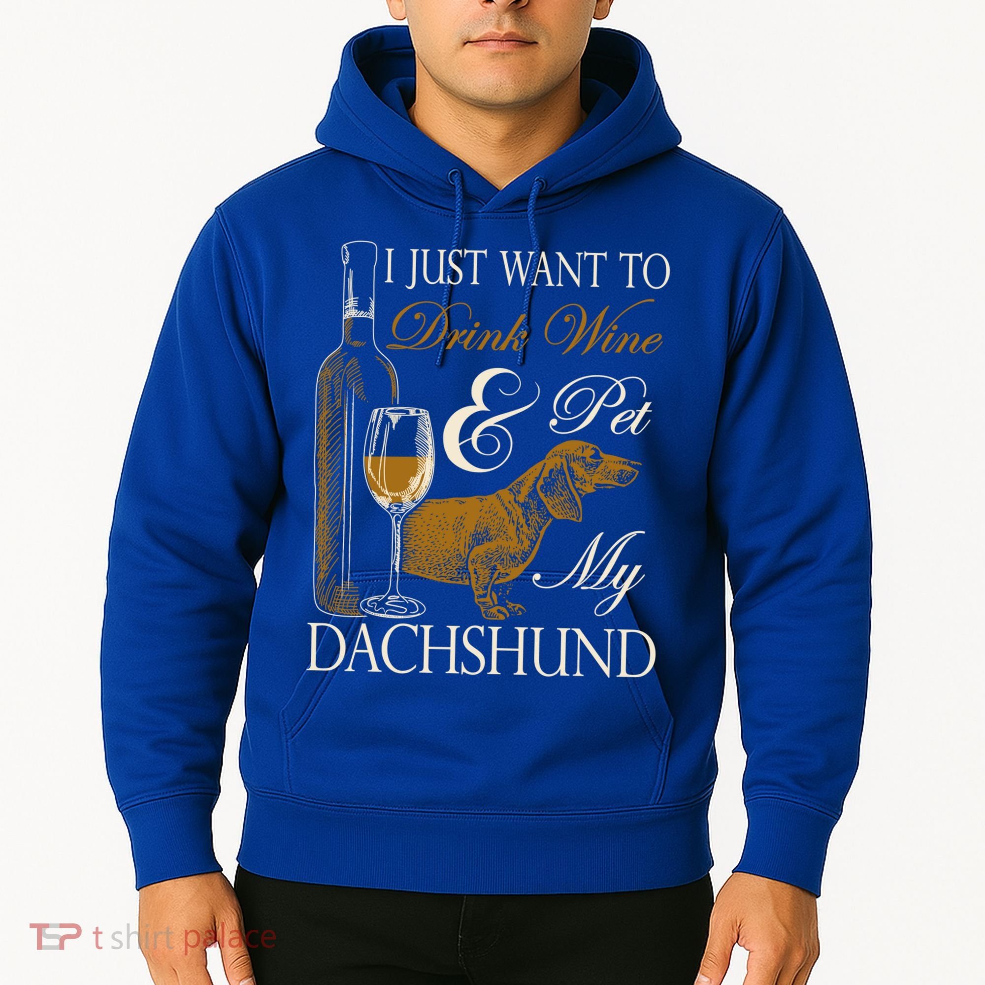 Wine Dachshund Great Gift Hoodie