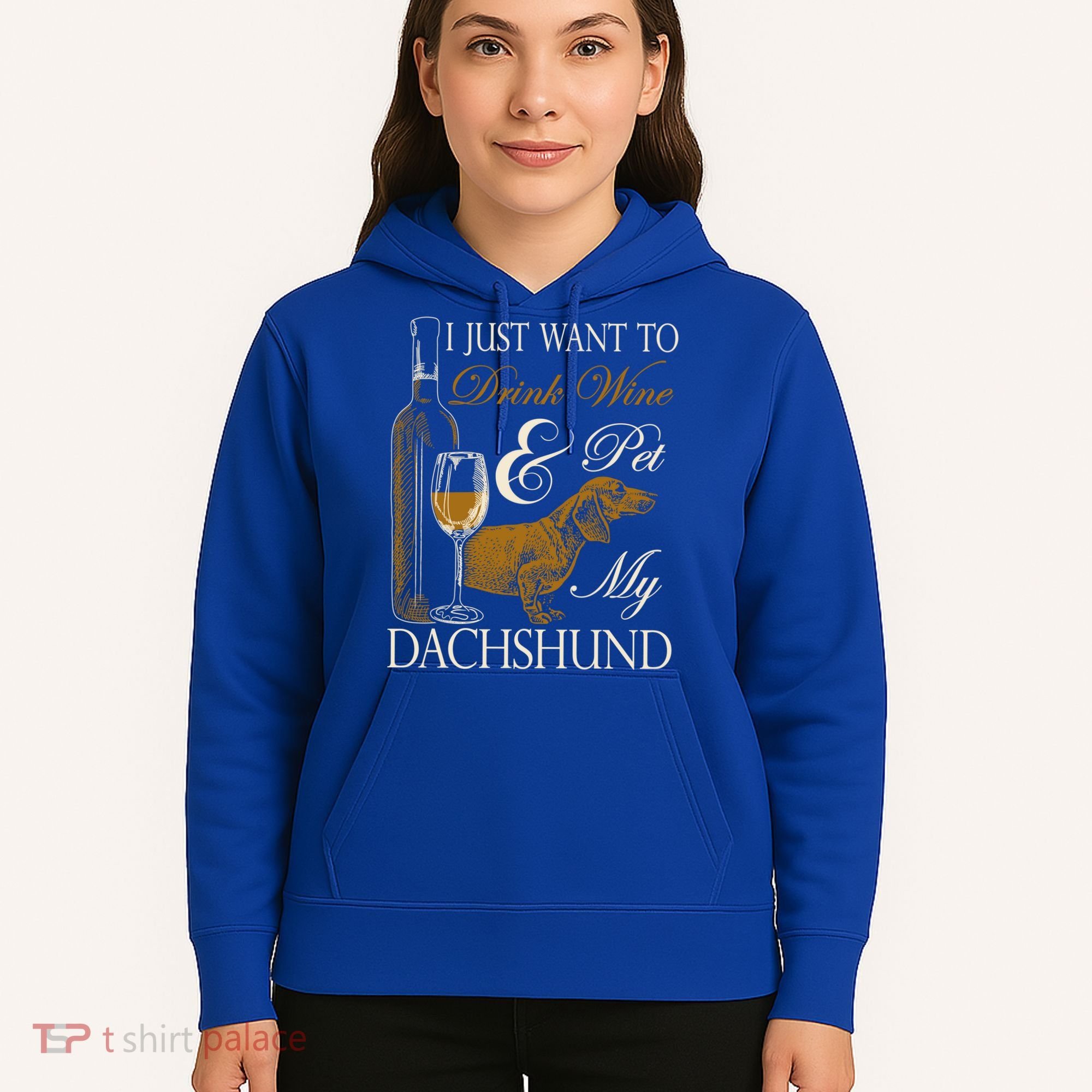 Wine Dachshund Great Gift Hoodie