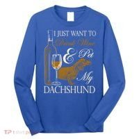 Wine Dachshund Great Gift Long Sleeve Shirt thumb 0