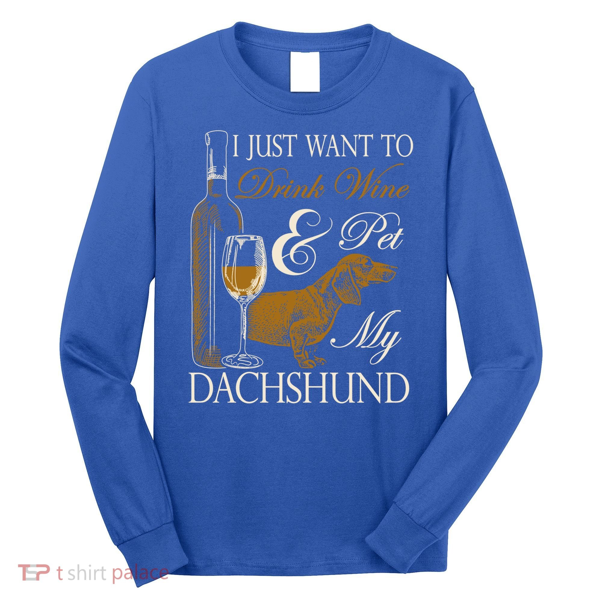 Wine Dachshund Great Gift Long Sleeve Shirt