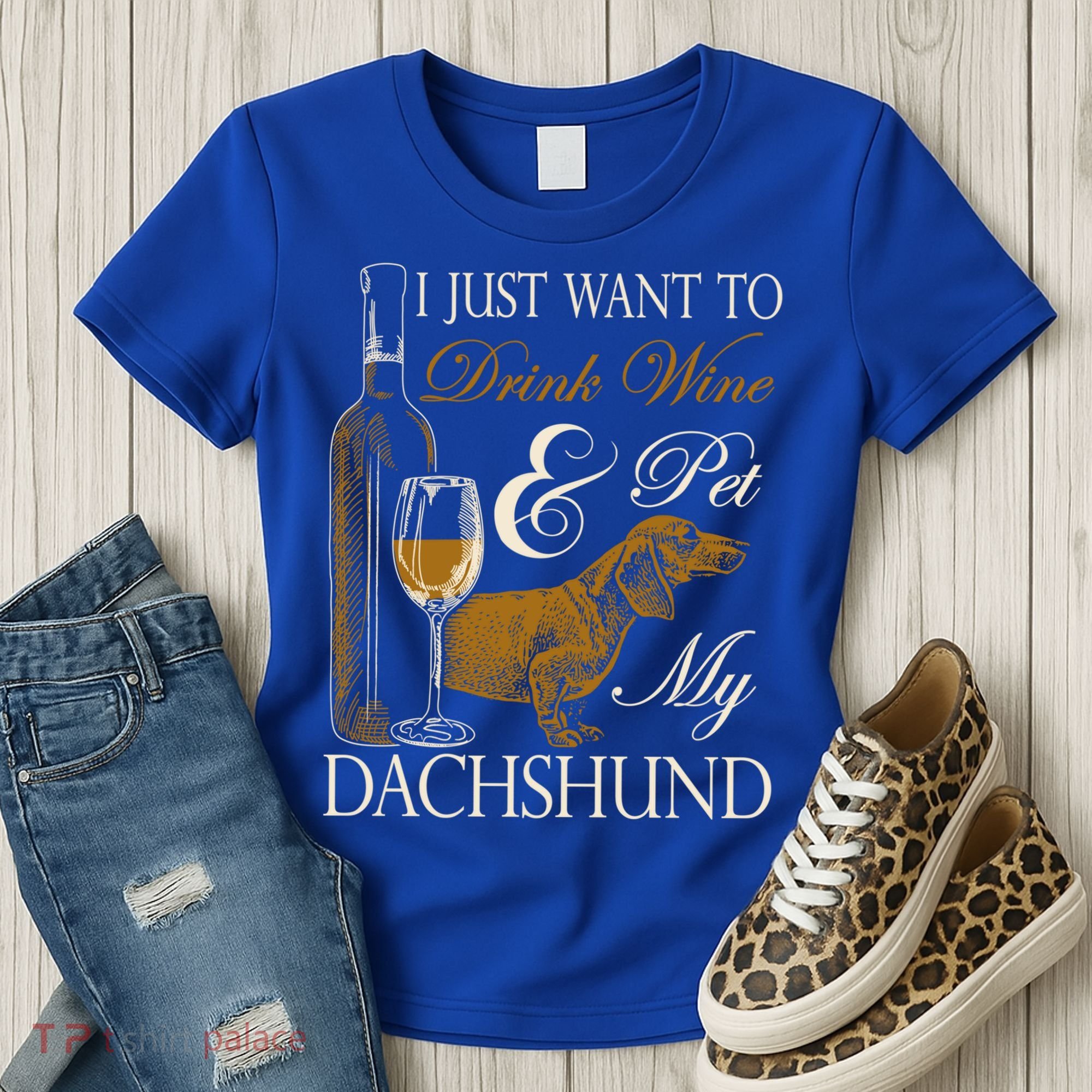 Wine Dachshund Great Gift Women's T-Shirt