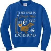 Wine Dachshund Great Gift Kids Sweatshirt thumb 0
