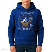Wine Dachshund Great Gift Kids Hoodie thumb 4