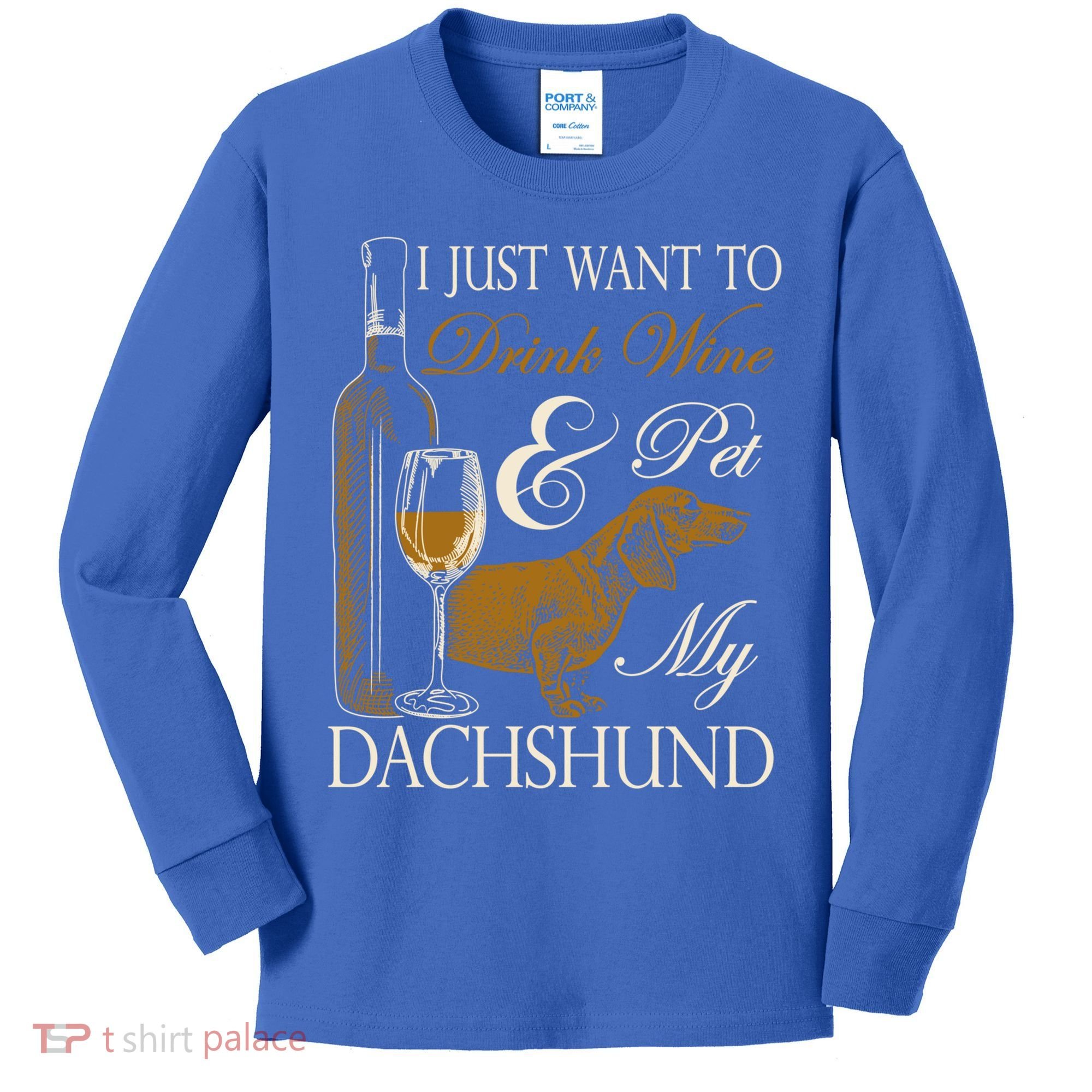 Wine Dachshund Great Gift Kids Long Sleeve Shirt
