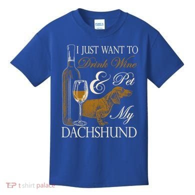 Wine Dachshund Great Gift Kids T-Shirt
