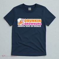 Wo Drunkin Grownups Adult Party Sarcastic Gift Drinking V-Neck T-Shirt thumb 5