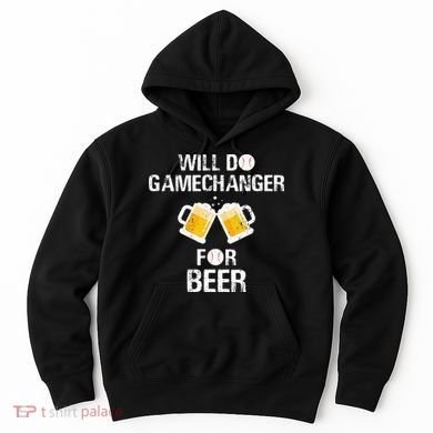 Will Do Gamechanger For Beer Funny Baseball Hoodie