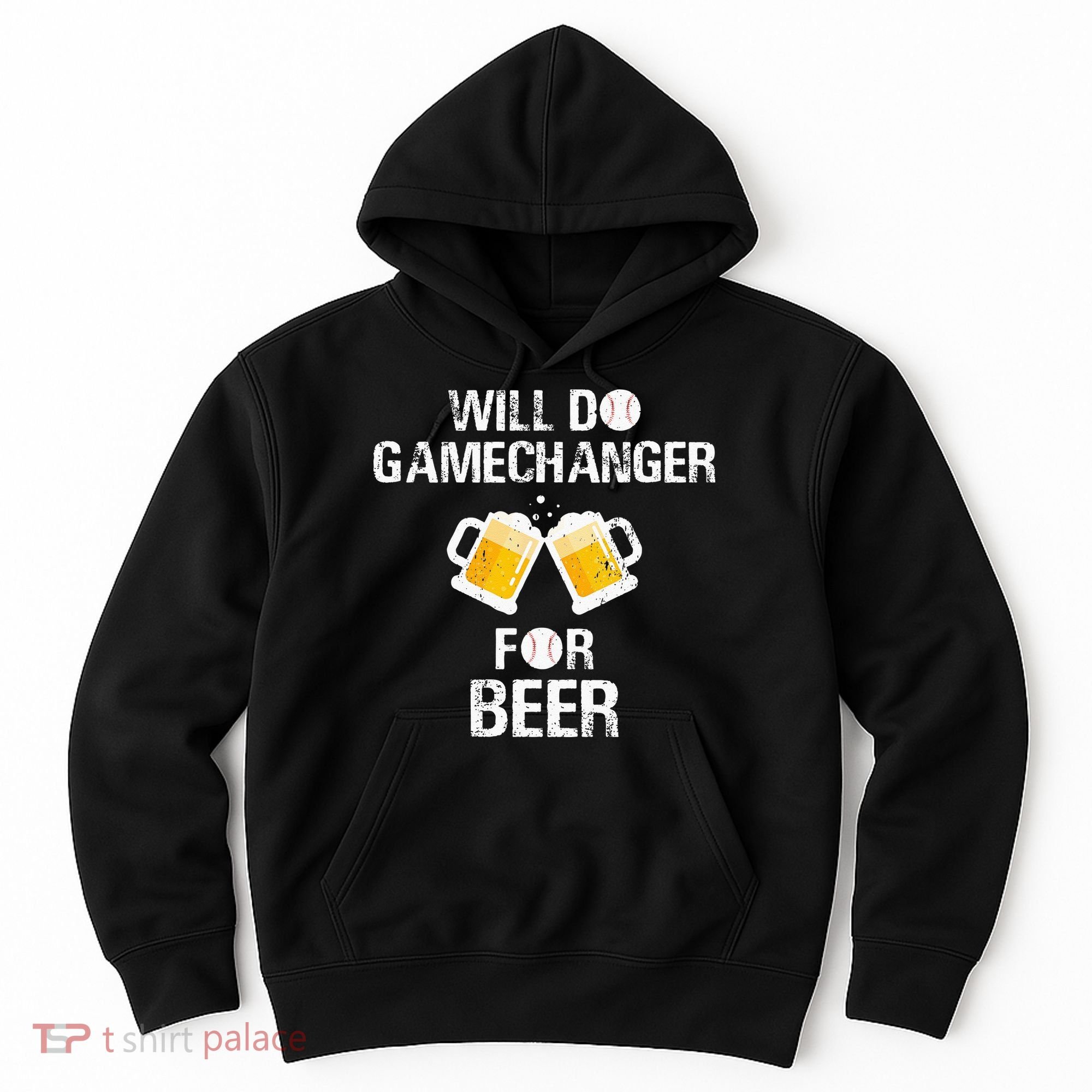 Will Do Gamechanger For Beer Funny Baseball Hoodie