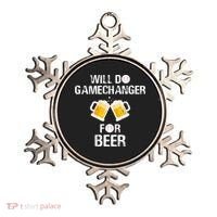 Will Do Gamechanger For Beer Funny Baseball Ornament thumb 0