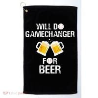 Will Do Gamechanger For Beer Funny Baseball Golf Towel thumb 0